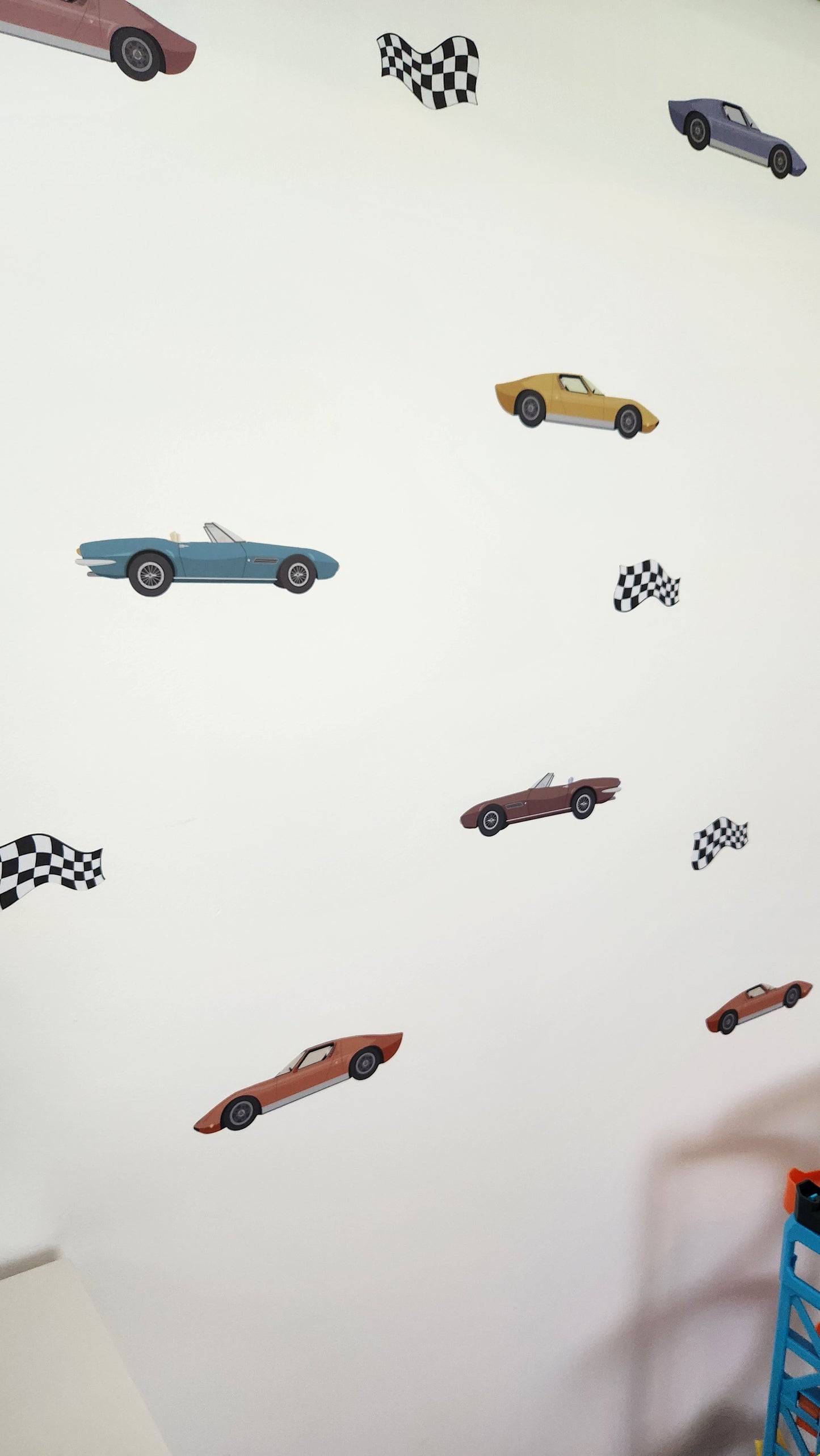 Vintage Retro Race Car Wall Decals