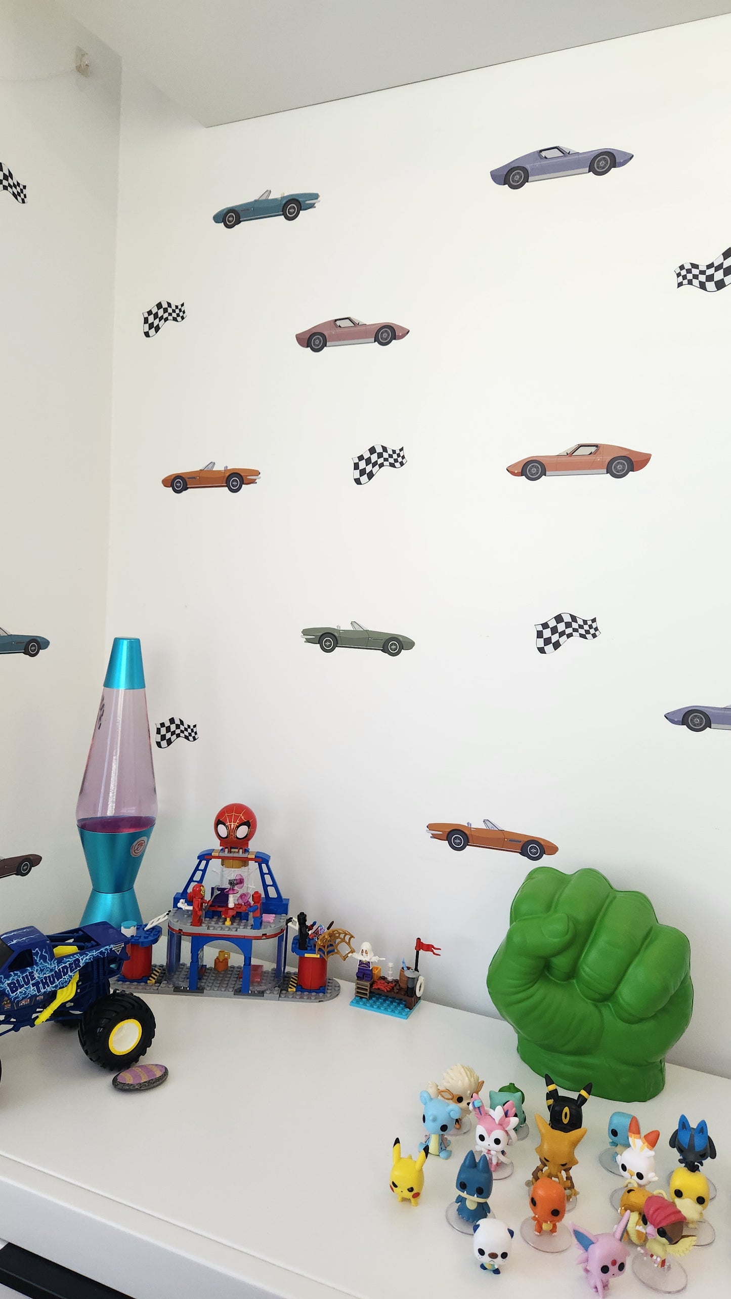 Vintage Retro Race Car Wall Decals
