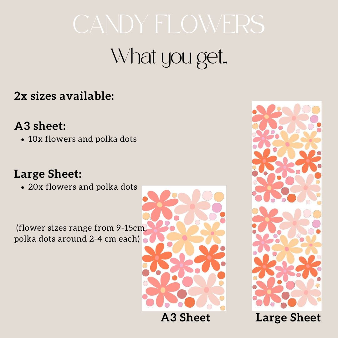 Candy Flowers Wall Decals