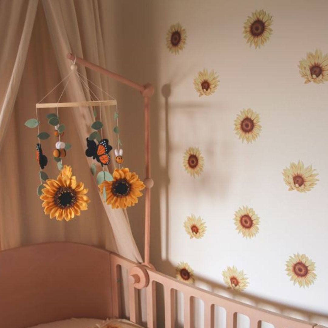 Sunny Sunflower Wall Decals – Tiny Haven