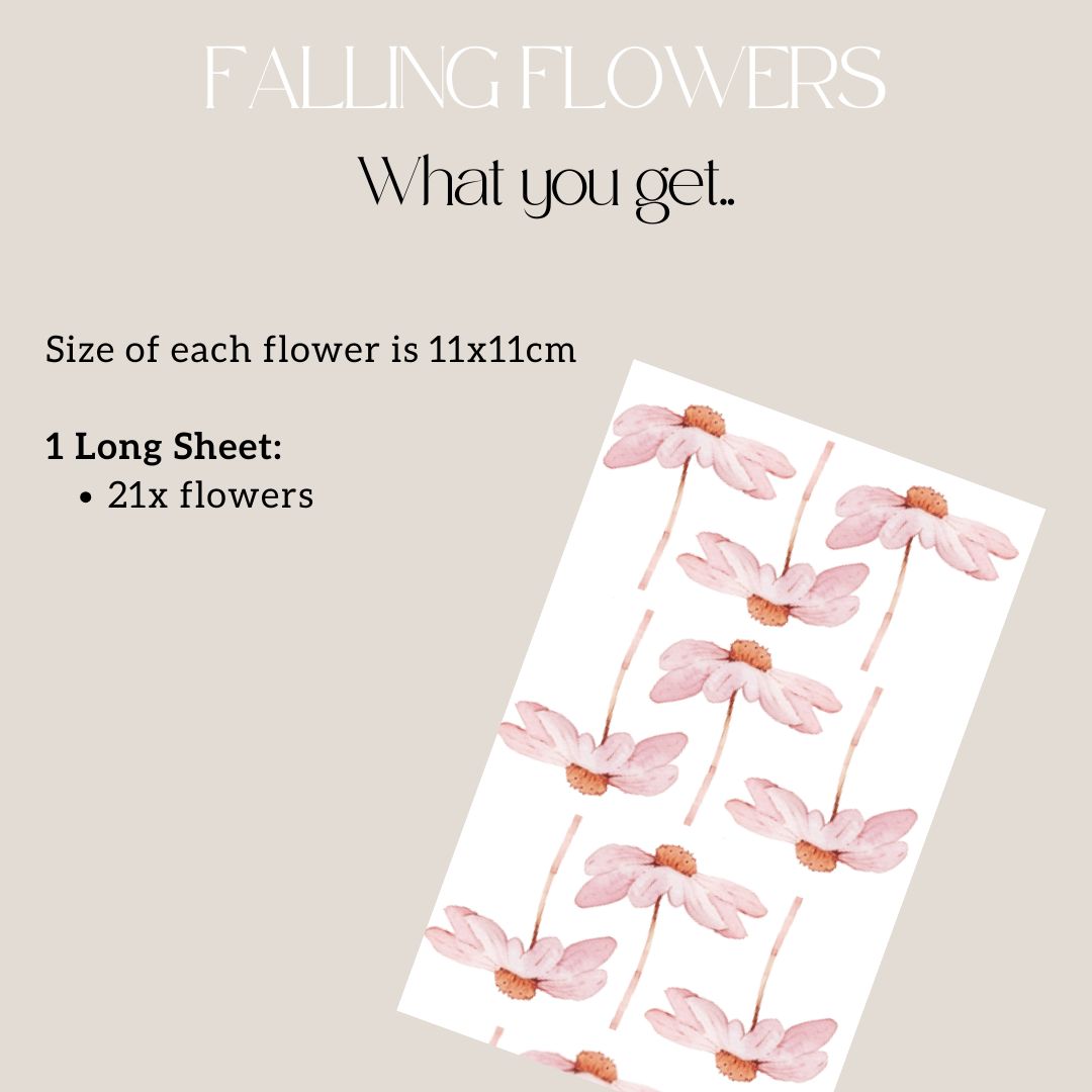 Falling Flowers Wall Decals