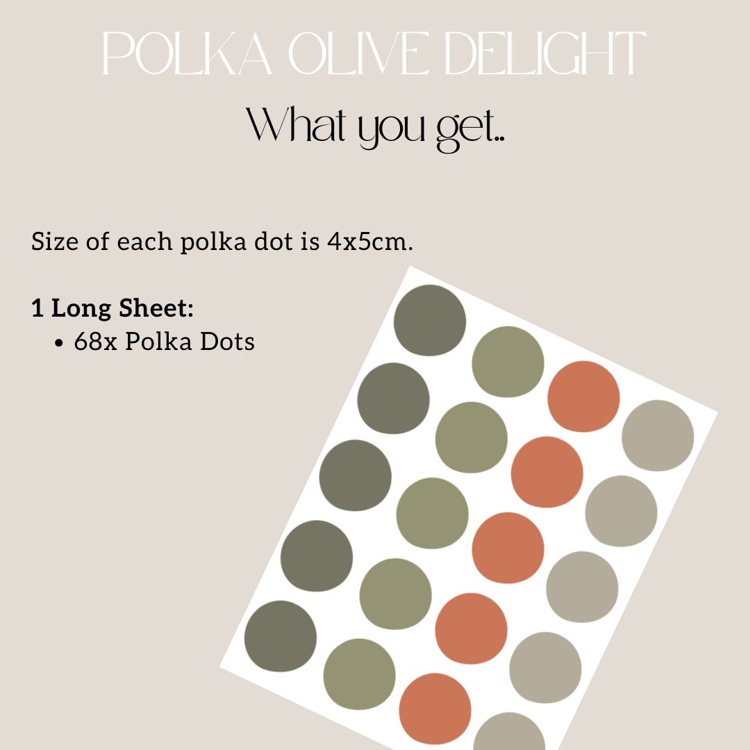Polka Olive Delight Dots Decals