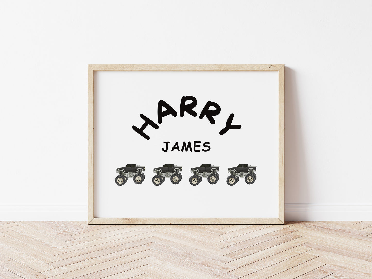 Personalised Monster Truck Name Print - Digital & Physical Print