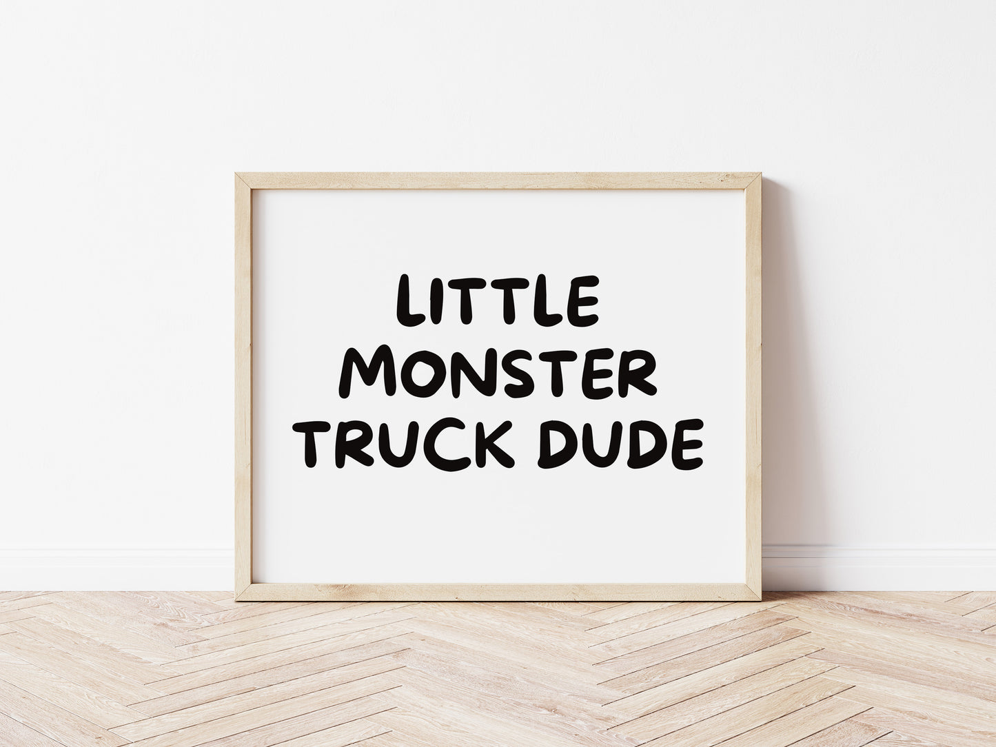 Little Monster Truck Dude Wall Print