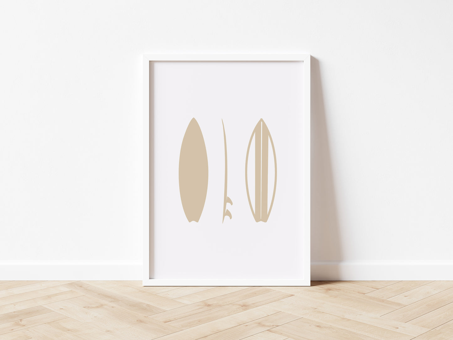 Surfboard Beach Vibes Wall Print – 3 Colours