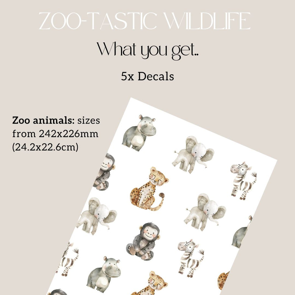 Zoo-tastic Wildlife Wall Decals