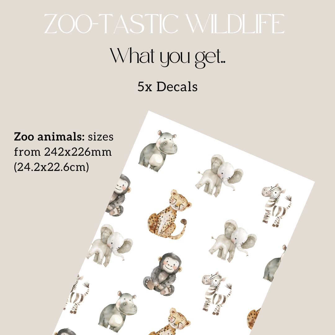 Zoo-tastic Wildlife Wall Decals
