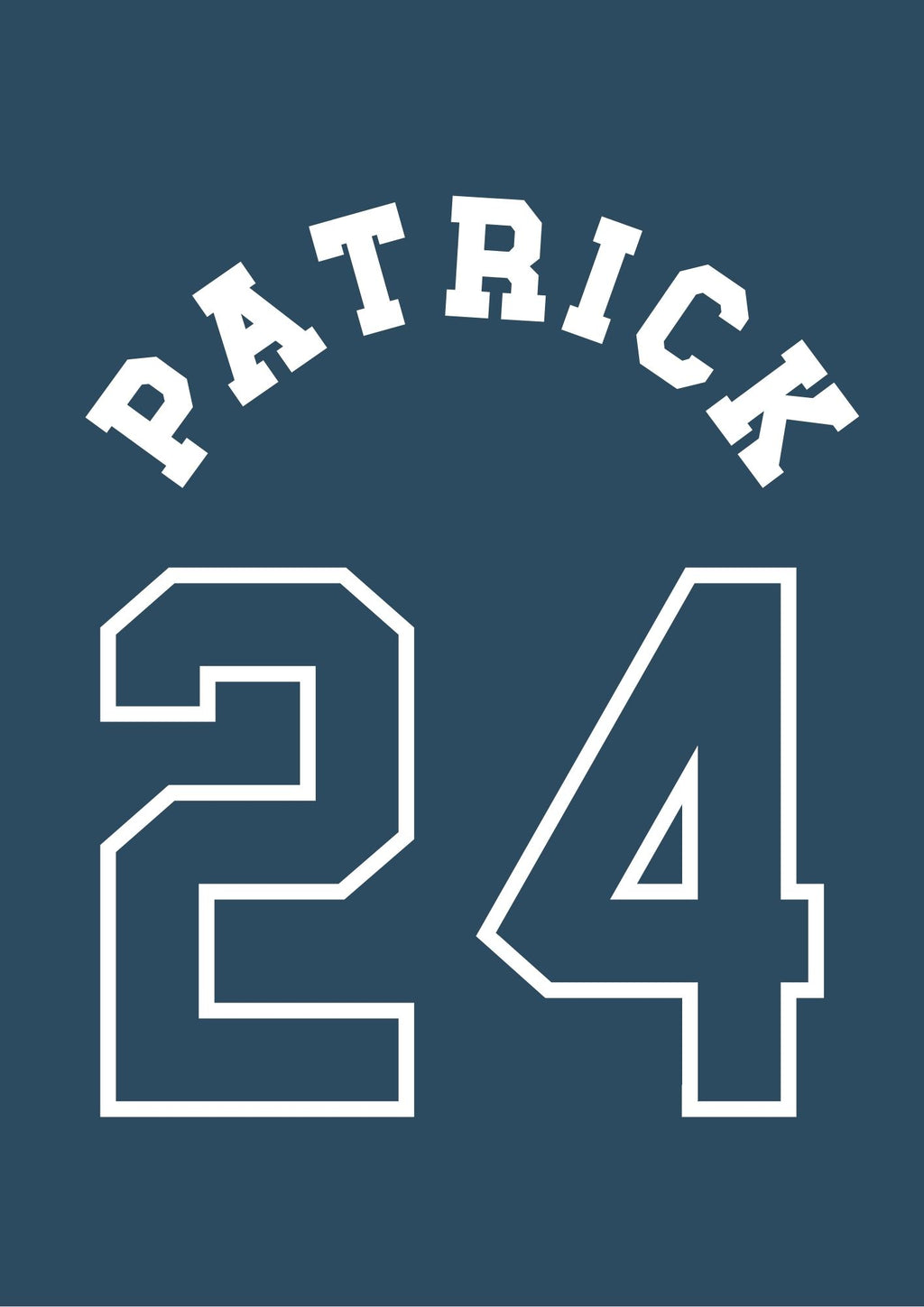 Personalised Name and Number Jersey Style 6 colours - Digital & Physical Print