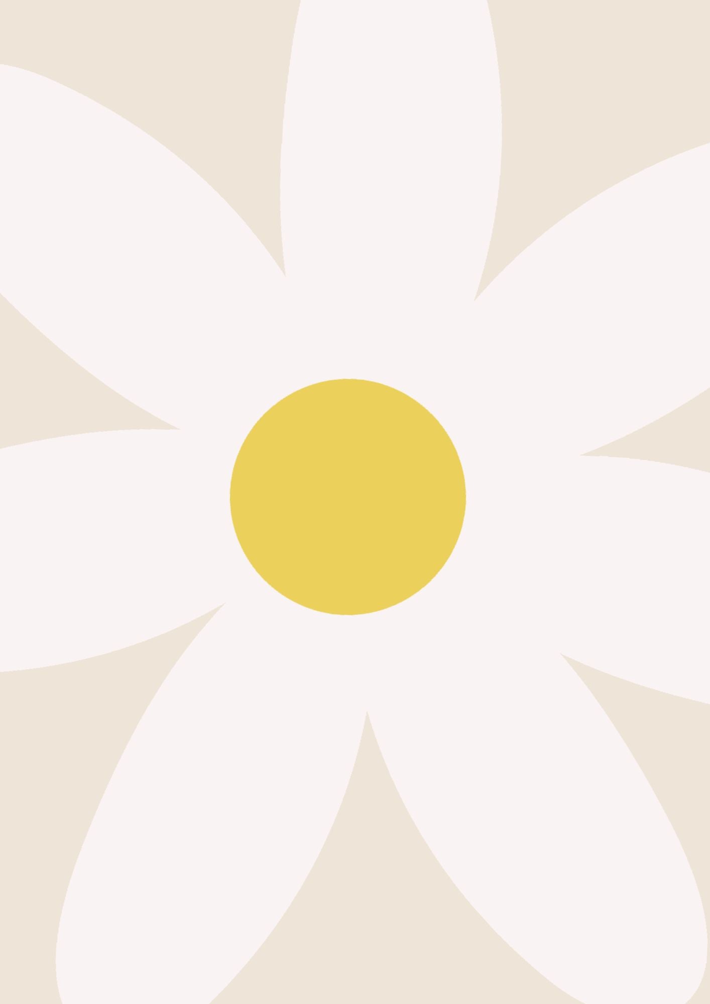 Large Single Daisy - Digital & Physical Print