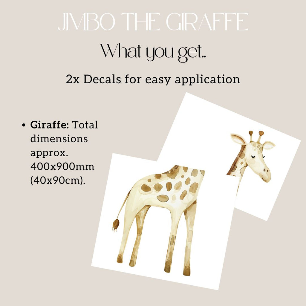 Jumbo the Giraffe Wall Decal