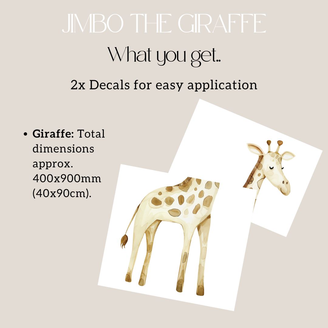 Jumbo the Giraffe Wall Decal