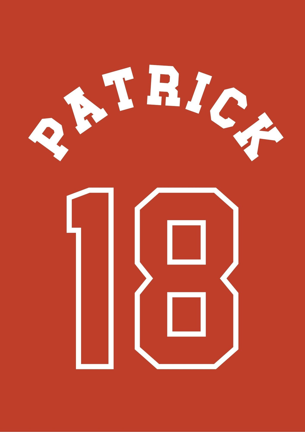 Personalised Name and Number Jersey Style 6 colours - Digital & Physical Print