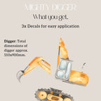 Mighty Digger Wall Decal