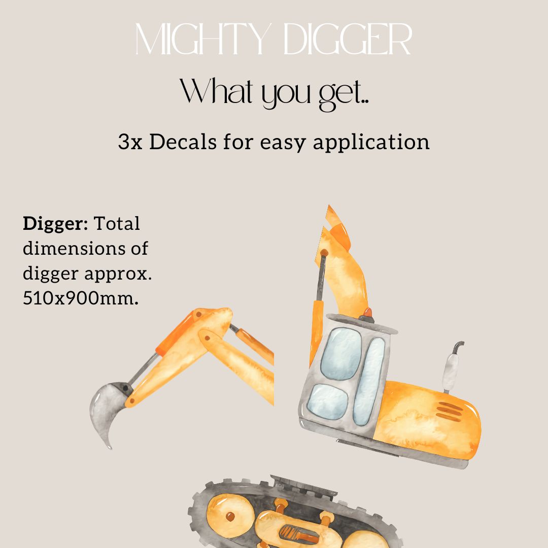 Mighty Digger Wall Decal