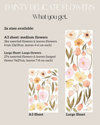 Dainty Delicate Flowers Wall Decals