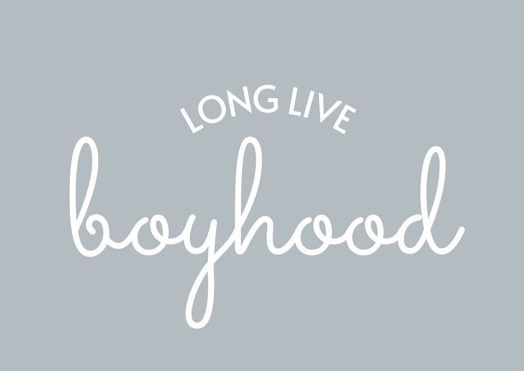 Long Live Boyhood dusty blue landscape style 1- Digital & Physical Print