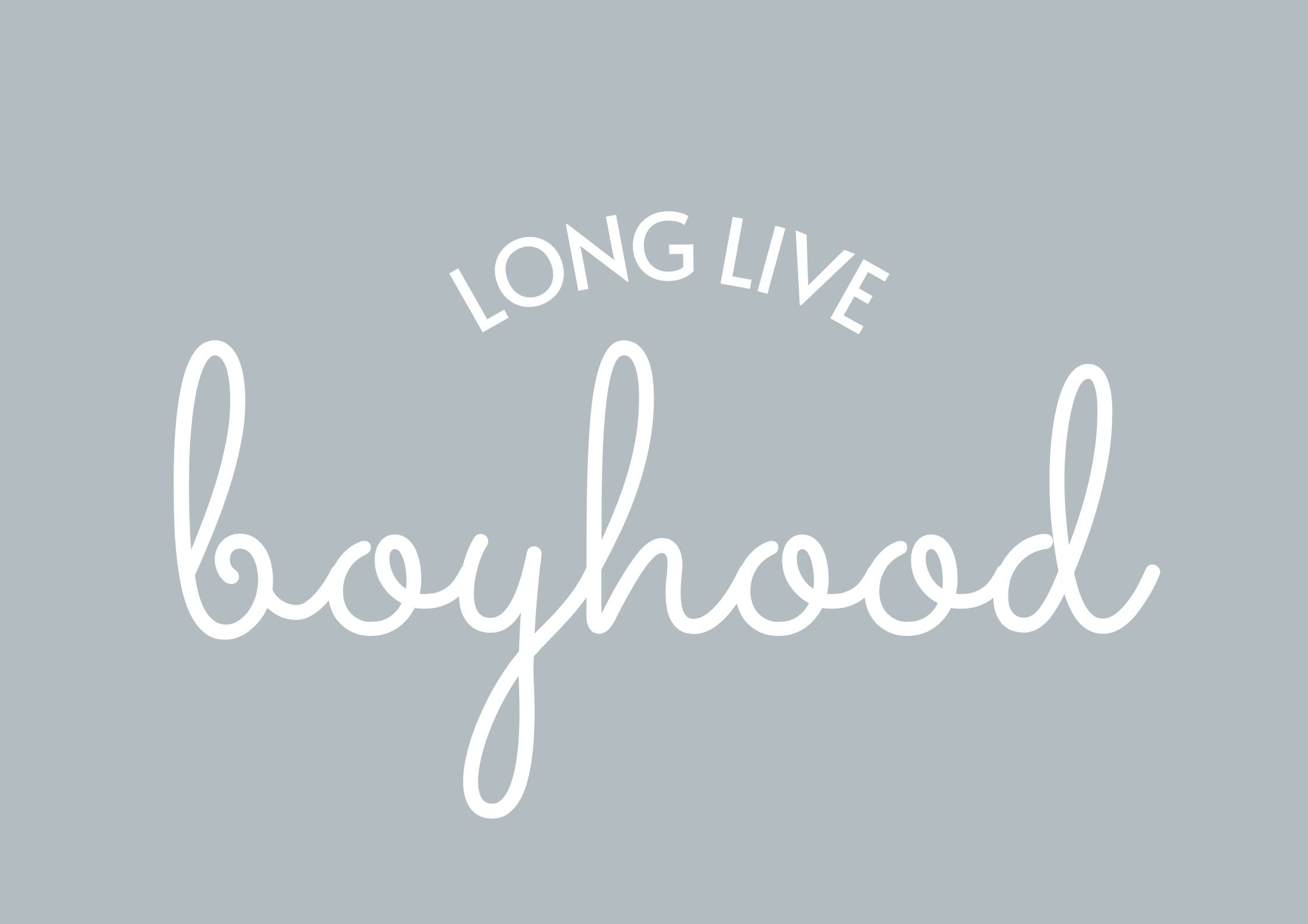 Long Live Boyhood dusty blue landscape style 1- Digital & Physical Print