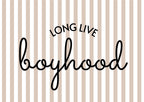 Long Live Boyhood striped beige black landscape - Digital & Physical Print