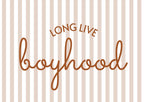 Long Live Boyhood striped chestnut brown landscape - Digital & Physical Print