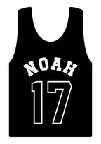 Personalised Name Sports Basketball Jersey Black - Digital & Physical Print
