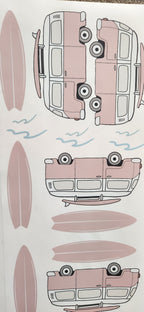 Beach Vibes Surf Wall Decals