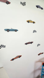 Vintage Retro Race Car Wall Decals