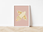 Single Floral Dove Wall Print - 2 colours