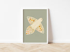 Single Floral Dove Wall Print - 2 colours