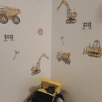 Construction Vehicles & Tools Wall Decals