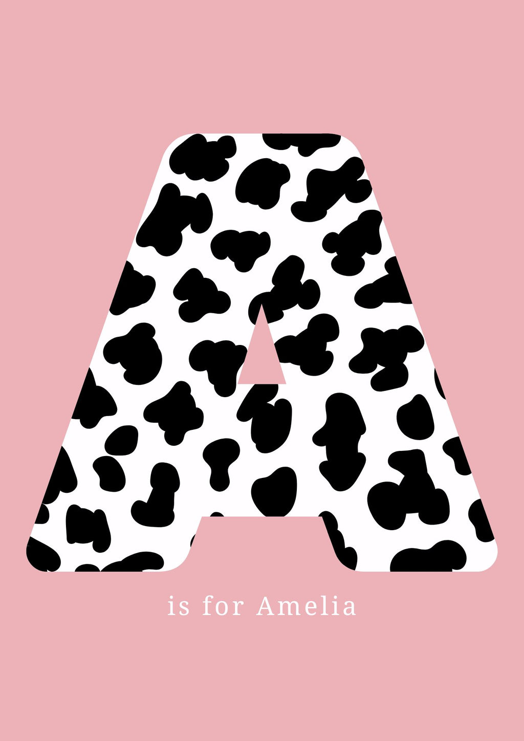 Personalised Initial Name Pink- Digital & Physical Print