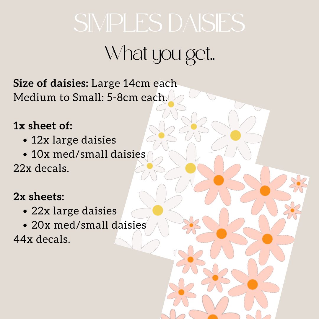 Simple Daisies Wall Decals
