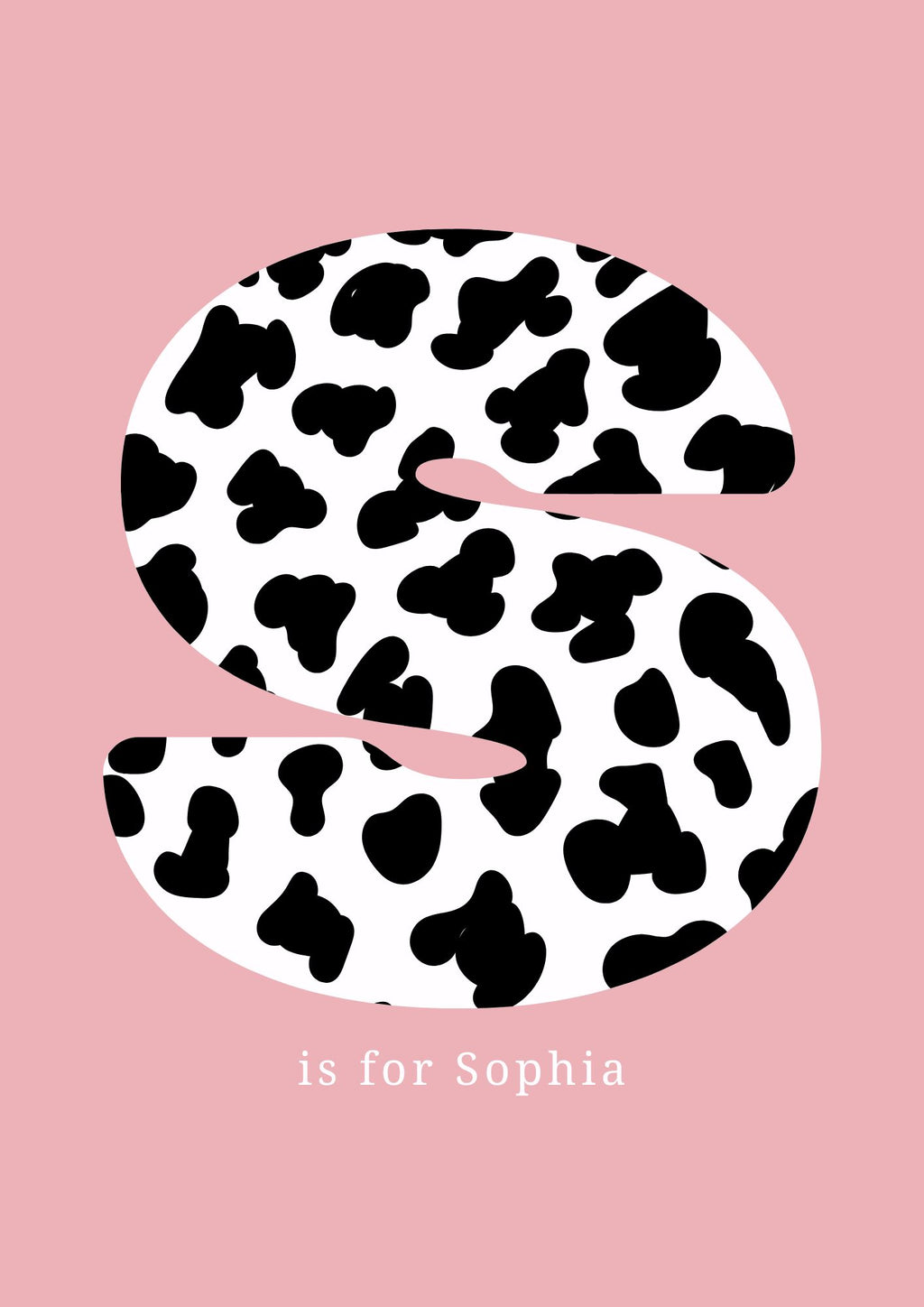 Personalised Initial Name Pink- Digital & Physical Print