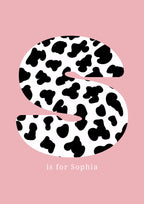 Personalised Initial Name Pink- Digital & Physical Print