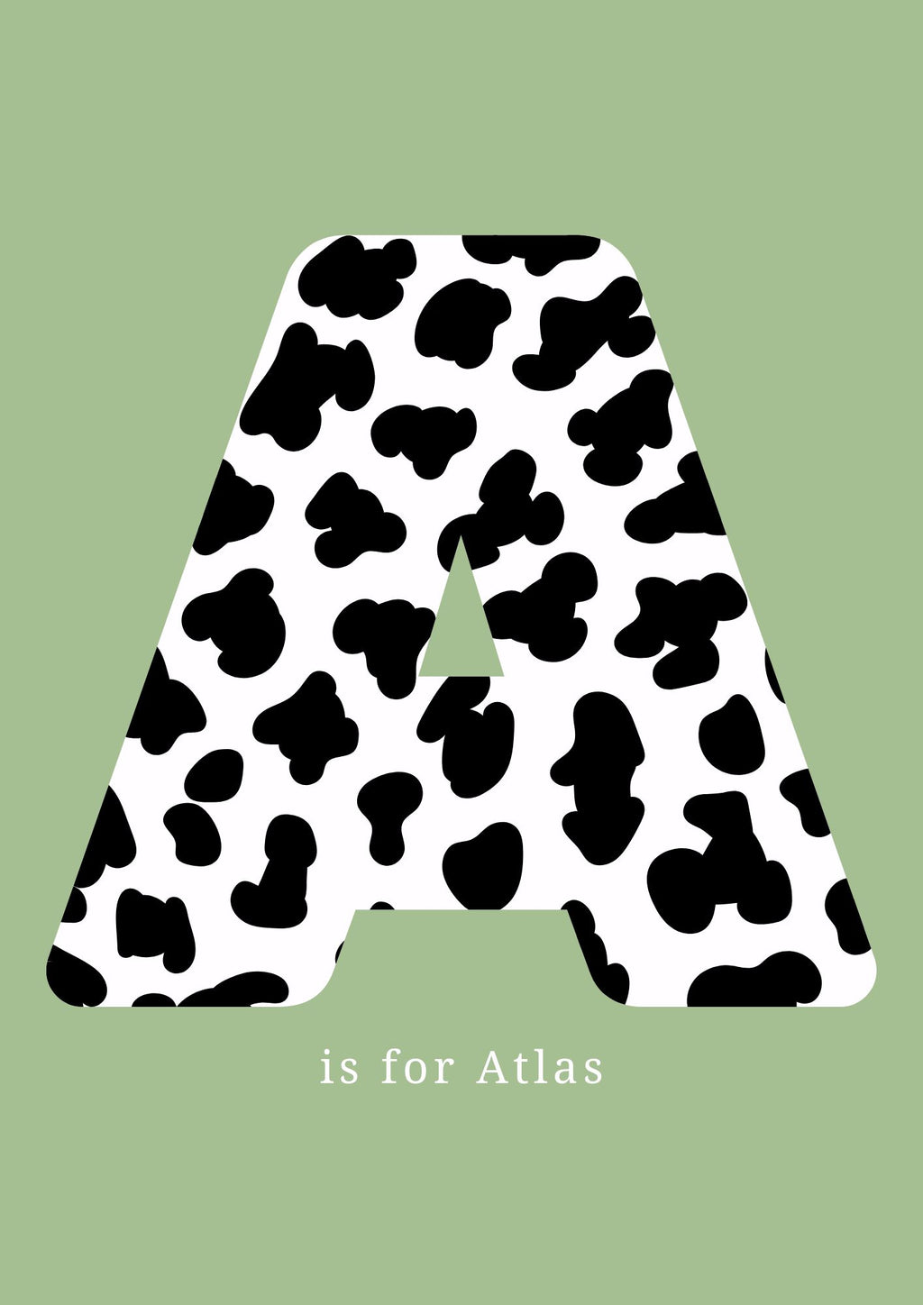 Personalised Initial Name Green- Digital & Physical Print