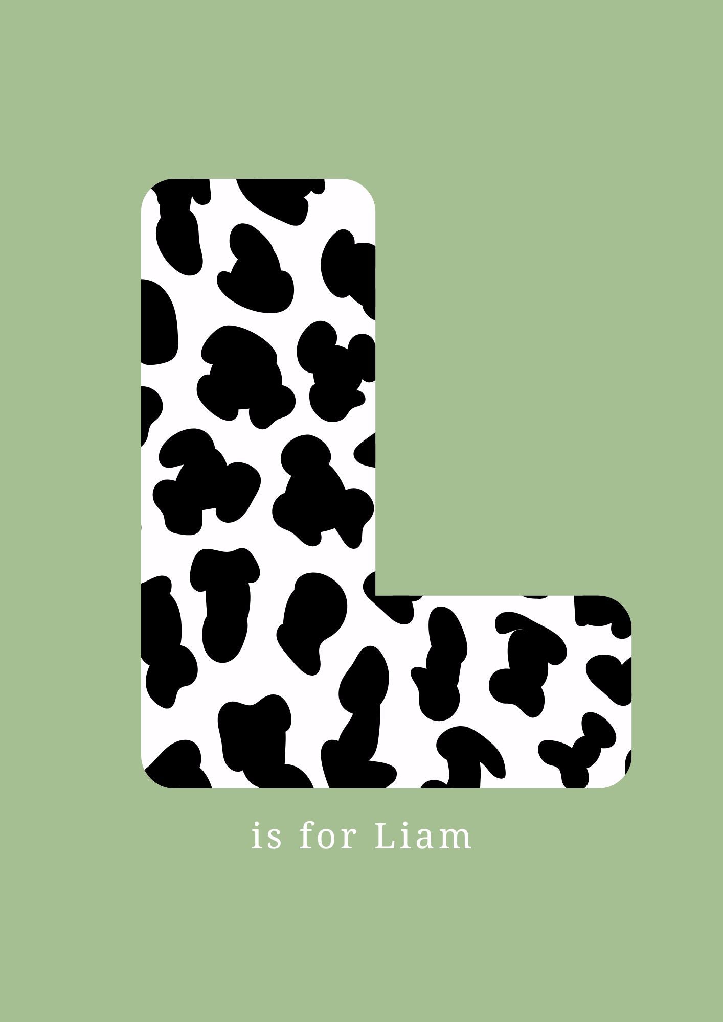 Personalised Initial Name Green- Digital & Physical Print