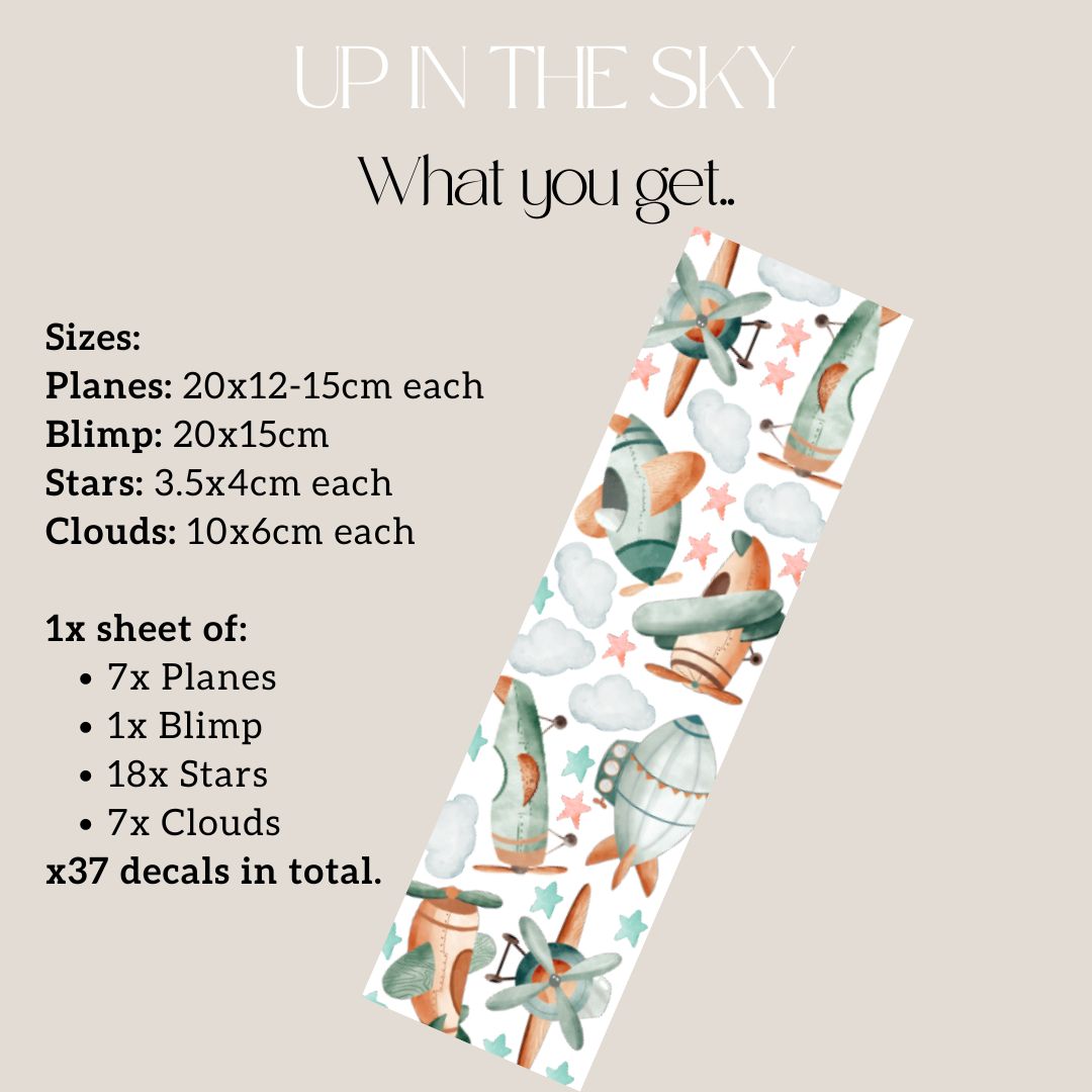 Up In The Sky Wall Decals