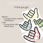 Gingham Shaka Wall Decals