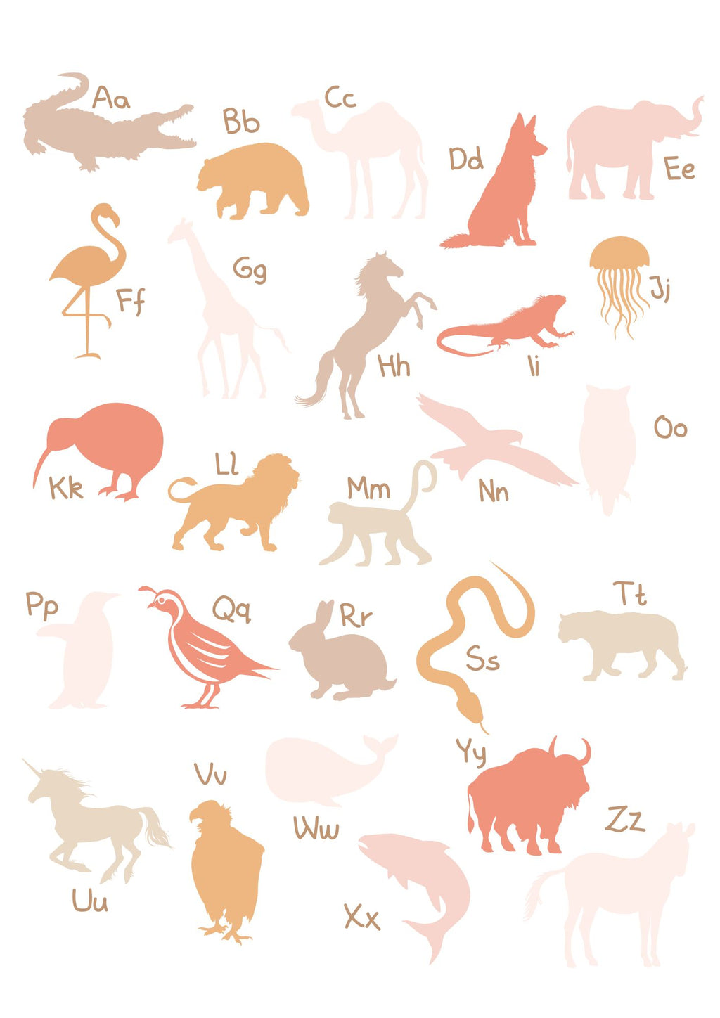 ABC Alphabet Animals Earth-  Digital & Physical Print