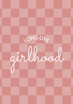 Long Live Girlhood checkered pink portrait - Digital & Physical Print