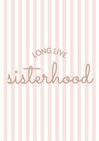 Long Live Sisterhood striped blush pink portrait - Digital & Physical Print