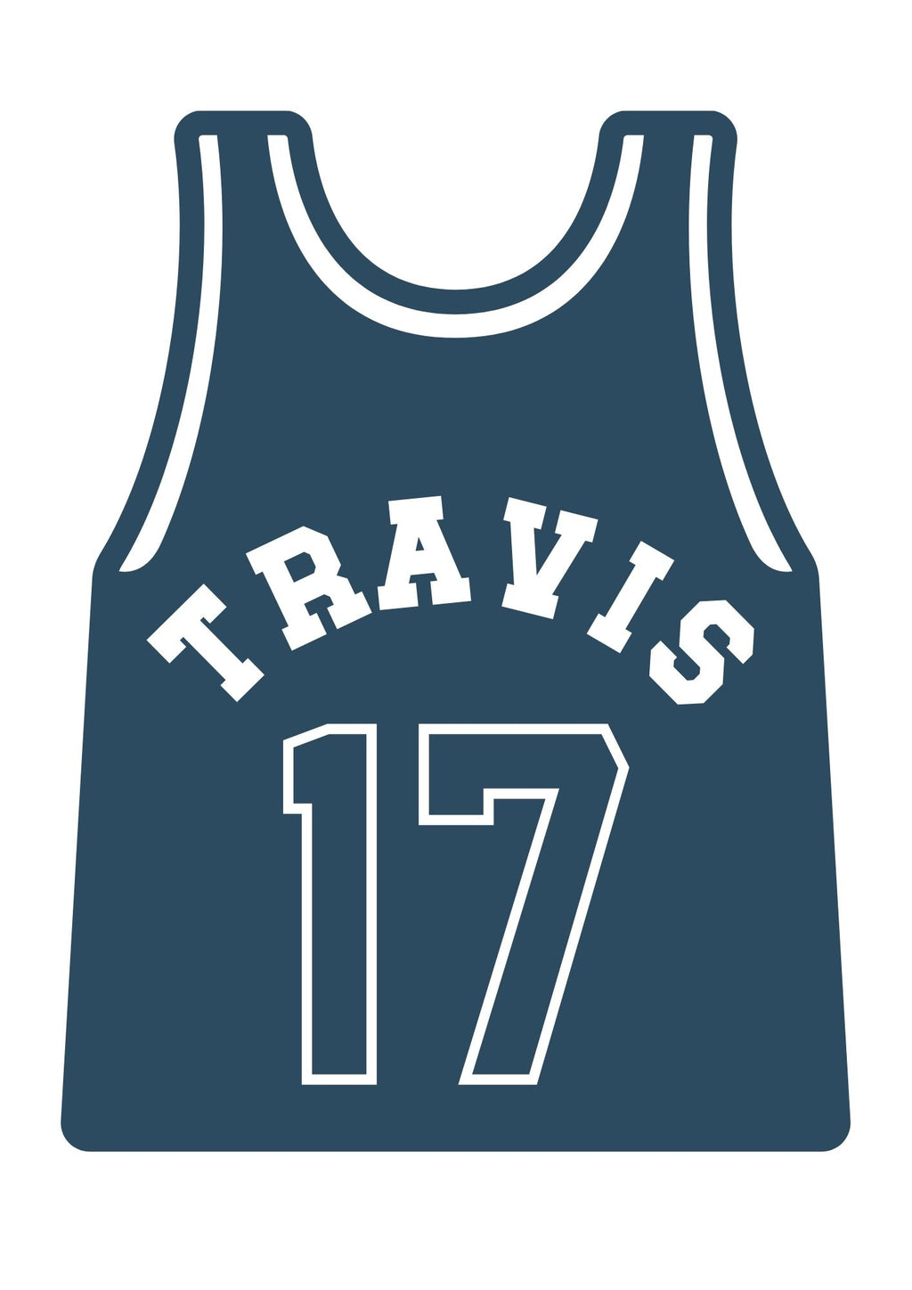 Personalised Name Sports Basketball Jersey Blue Style 2 - Digital & Physical Print
