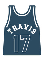 Personalised Name Sports Basketball Jersey Blue Style 2 - Digital & Physical Print