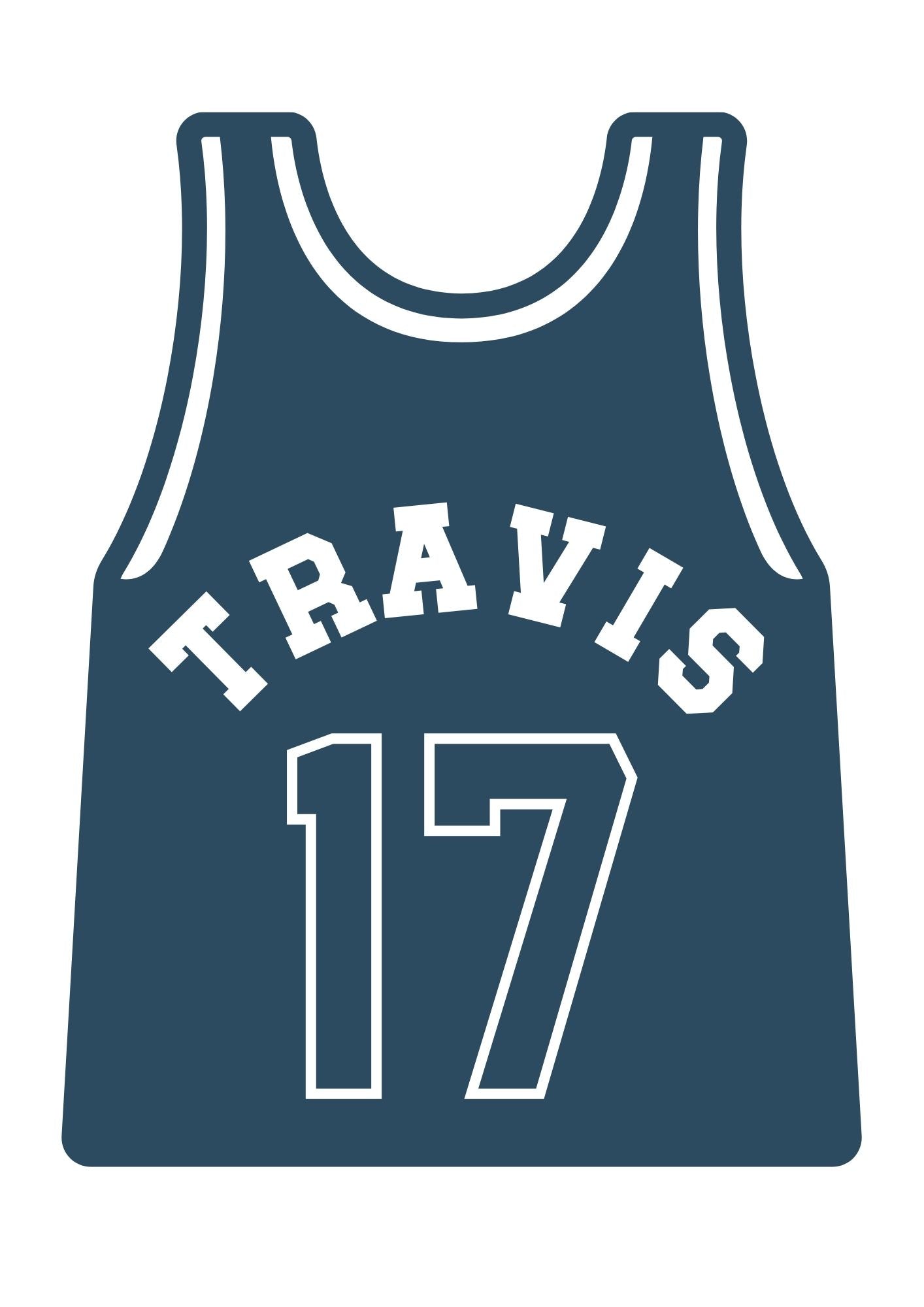 Personalised Name Sports Basketball Jersey Blue Style 2 - Digital & Physical Print