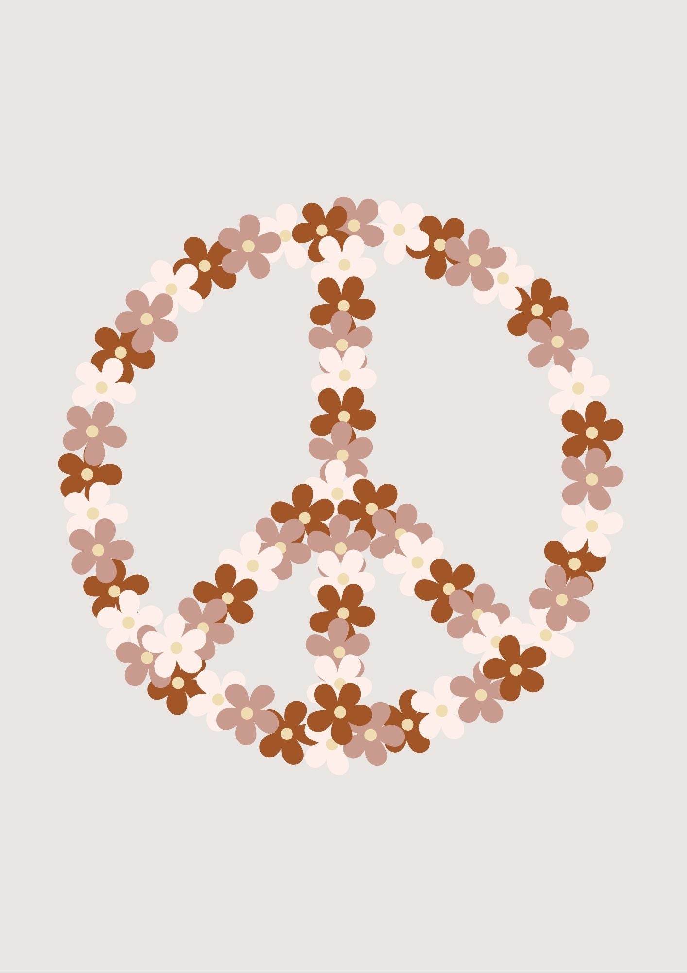 Peace Sign with Daisies - Digital & Physical Print