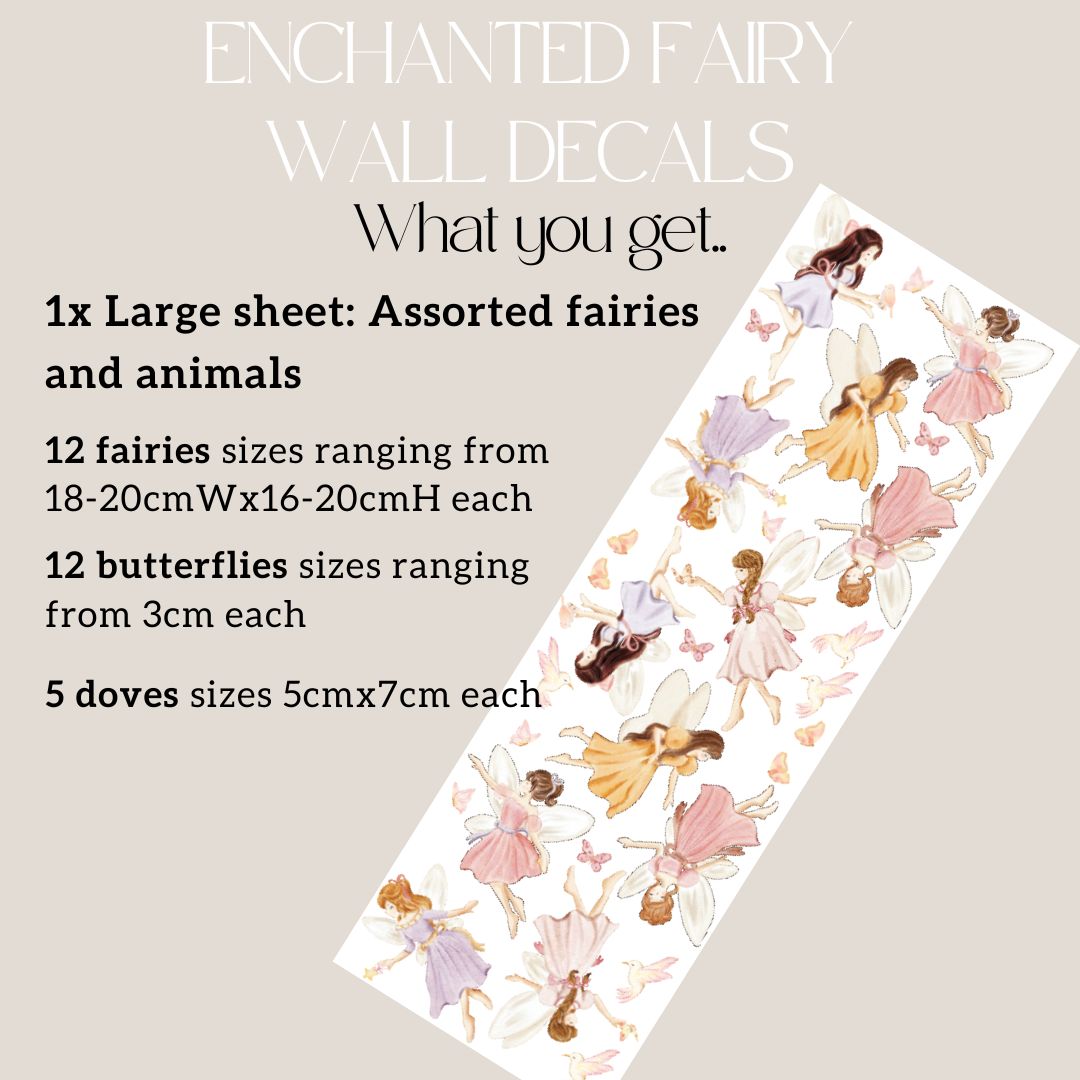 NEW Enchanted Fairy Wall Decals