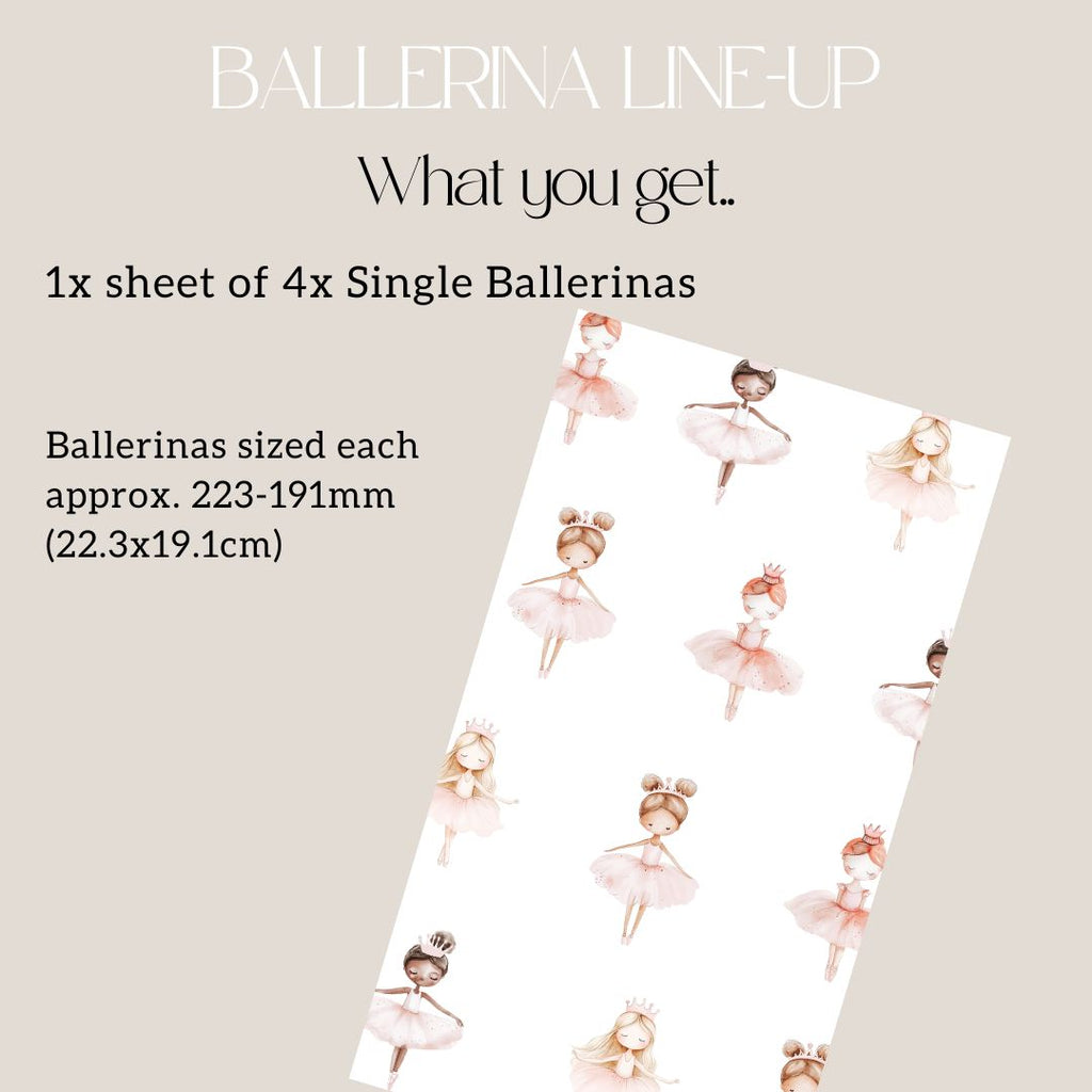 Ballerina Line Up Wall Decals