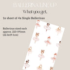 Ballerina Line Up Wall Decals