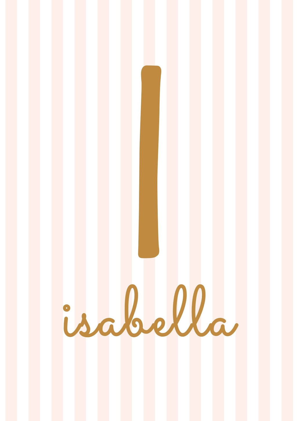 Personalised Name Soft Pink Striped - Digital & Physical Print