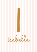 Personalised Name Soft Pink Striped - Digital & Physical Print