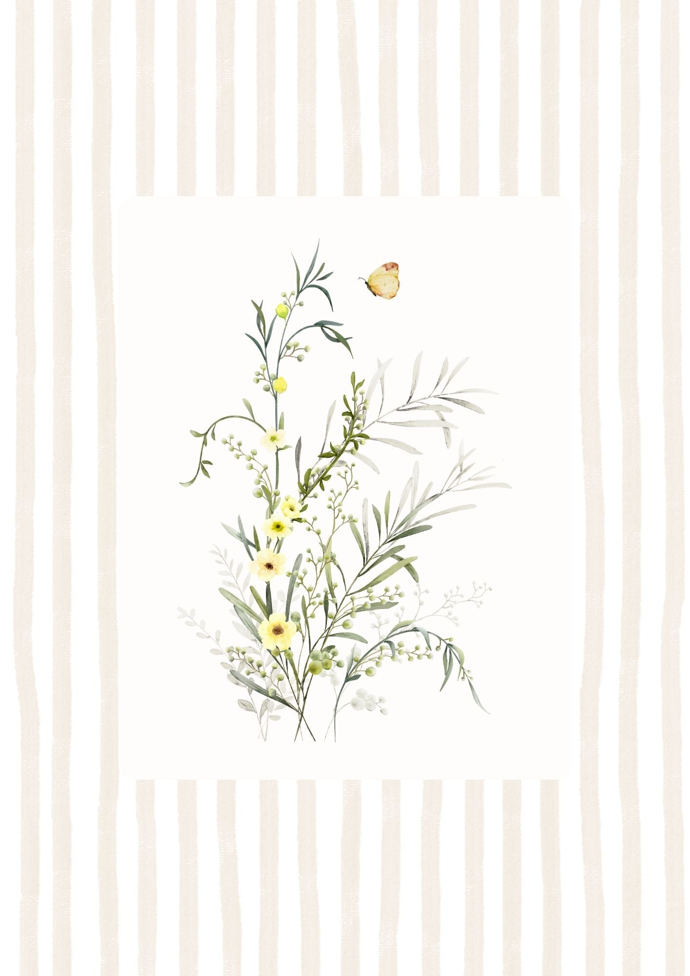 Butterfly yellow Botanical Print - Digital & Physical Print
